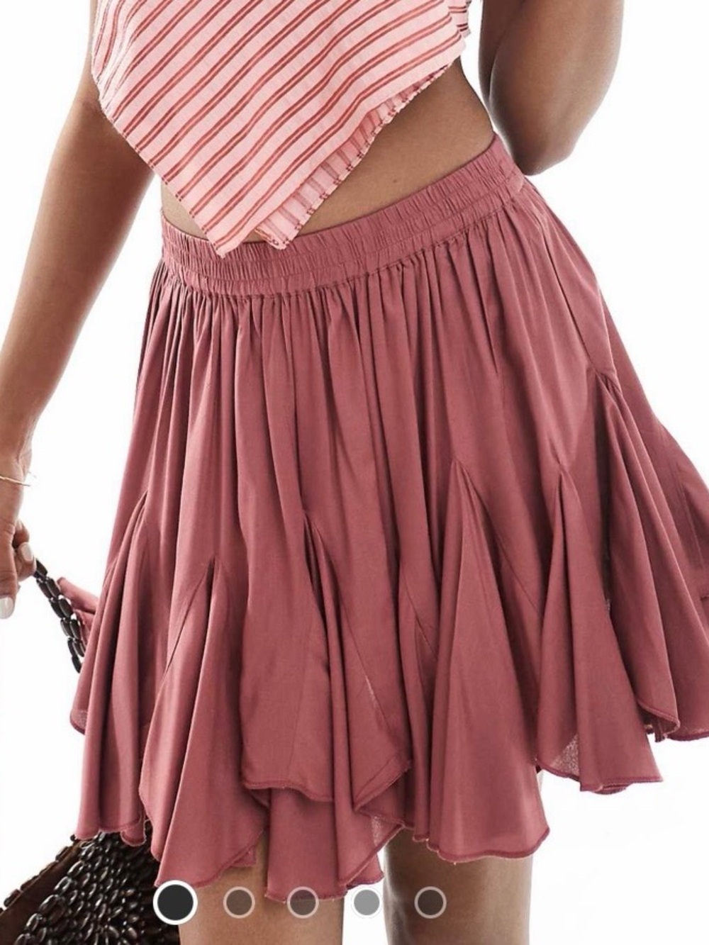 Asos Dusty Rose Asymmetrical Skirt